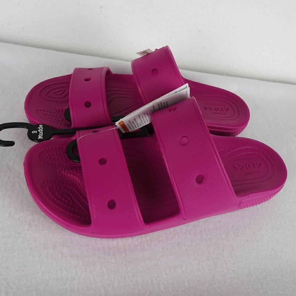 Crocs Classic Slides Men's Size 14 US Pink Double Strap Sandals Barbiecore
